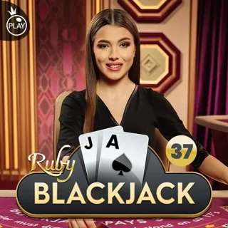 Blackjack 37 - Ruby by Pragmatic Play - blackjack table