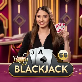 Blackjack 65 - Ruby by Pragmatic Play - blackjack table