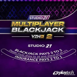 Studio 21 VZN Blackjack 2 by Playtech - blackjack table